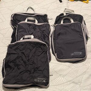 Black Travel Packing Cubes Set